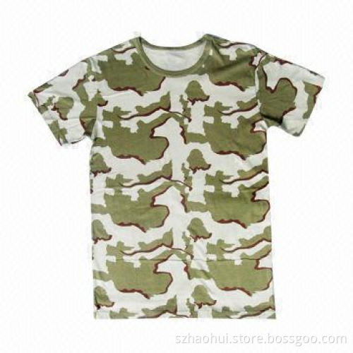 Cotton Camouflage Printed T-shirt with XS-3XL Sizes